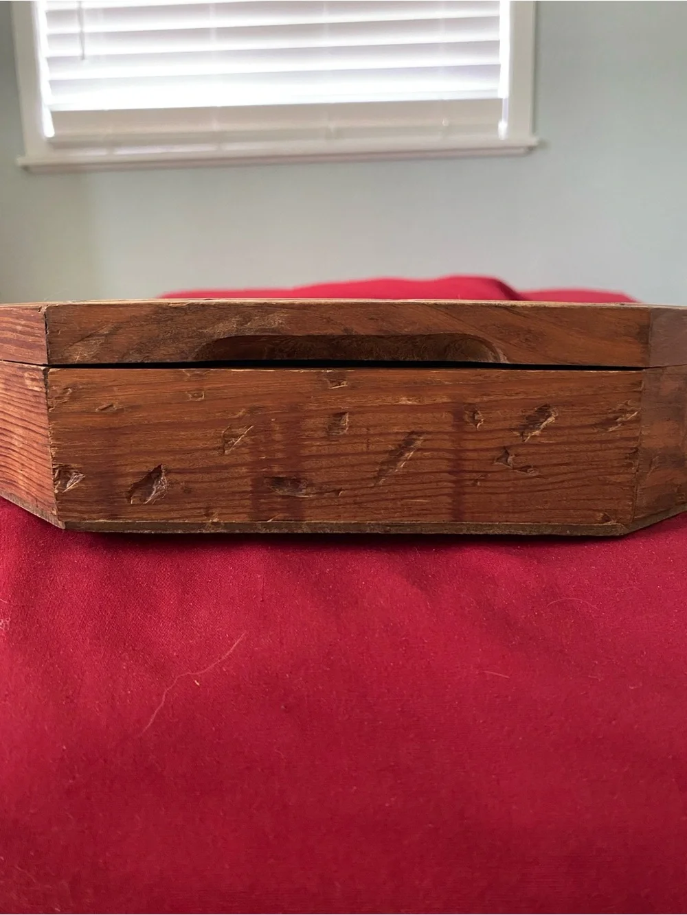 Vintage Wooden Box With Compartments In Excellent Condition For The Age